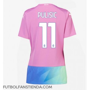 AC Milan Christian Pulisic #11 Tercera Equipación Mujer 2023-24 Manga Corta